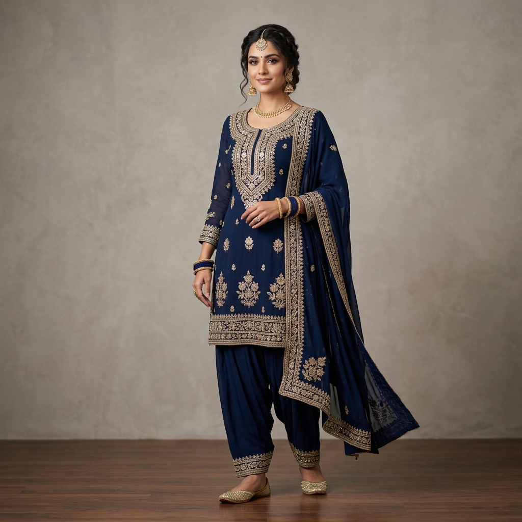 Ruby Red Silk Bridal Salwar